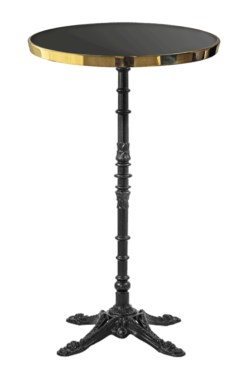 Enameled Round Bistro Table 110 cm