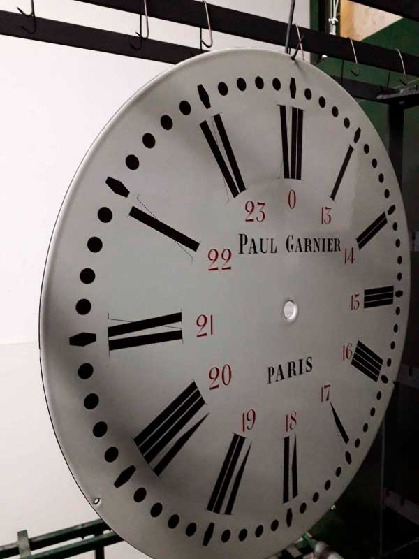 Enameled Dial Station Clock Paul Garnier