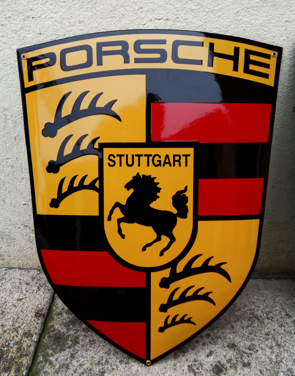 Enamel Sign Porsche 34x45 cm